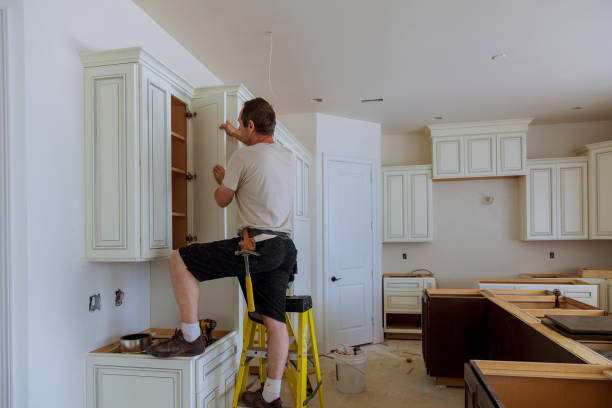 Kitchen island installation in Queen Creek by JMT Kitchen Cabinet